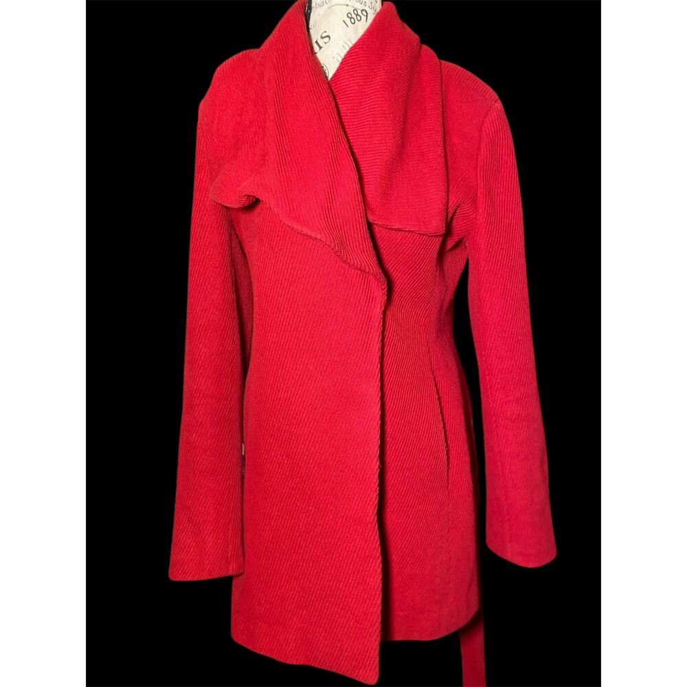 Calvin Klein Women’s Red Wool Blend Coat Size 8